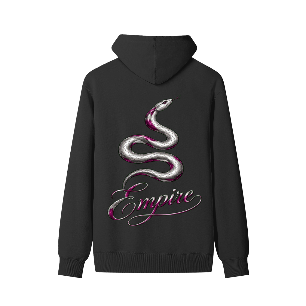 EMPIRE Women's Cotton Hoodie — Empire Purple Silver Snake