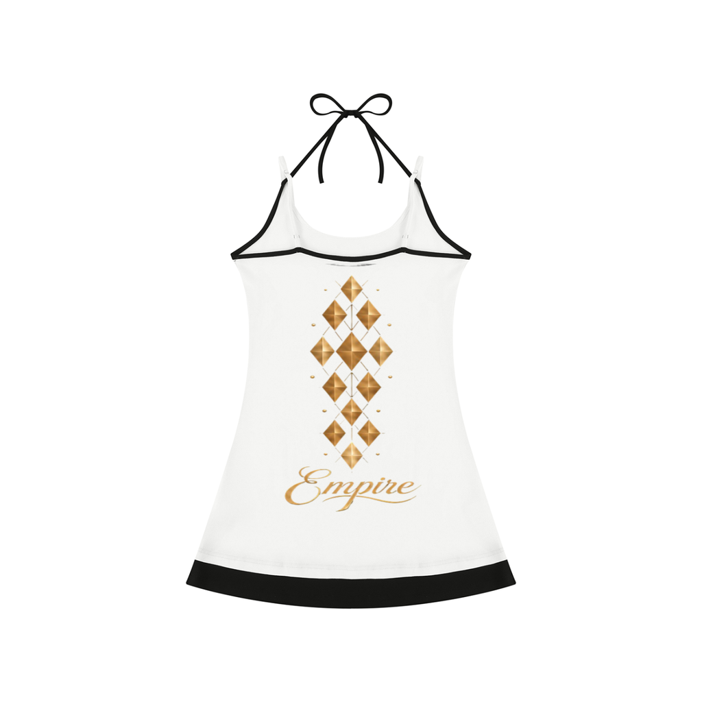EMPIRE Women's Short Sleeveless Dress — Gold Facets