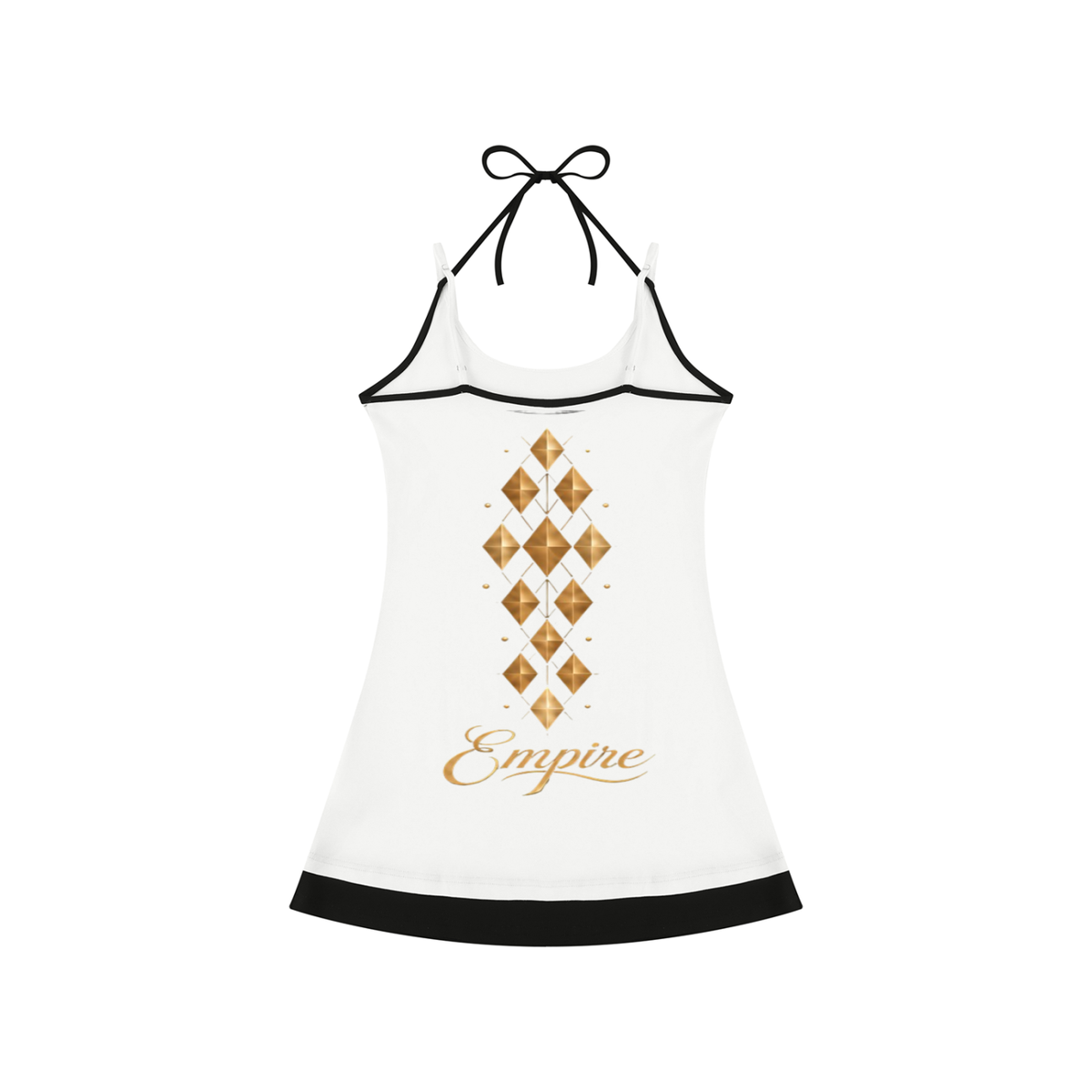 EMPIRE Women's Short Sleeveless Dress — Gold Facets