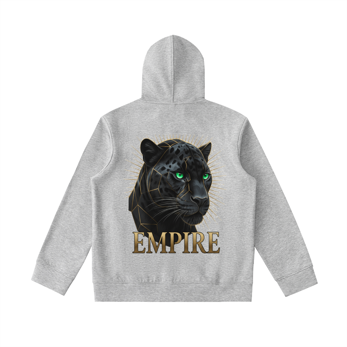 EMPIRE Men’s High-Neck Zip-Up Hoodie — Obsidian Panther