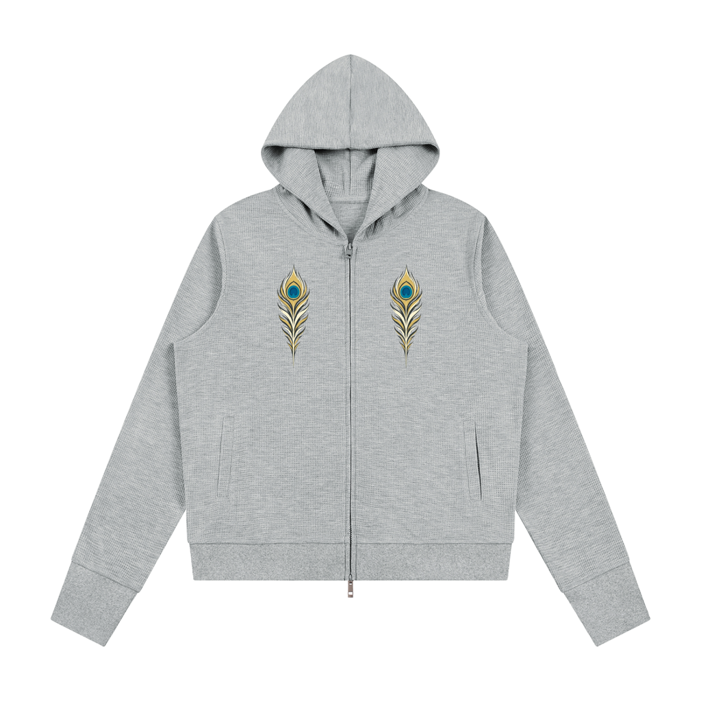 EMPIRE Women's Waffle Full-Zip Hoodie — Empire Midnight Peacock