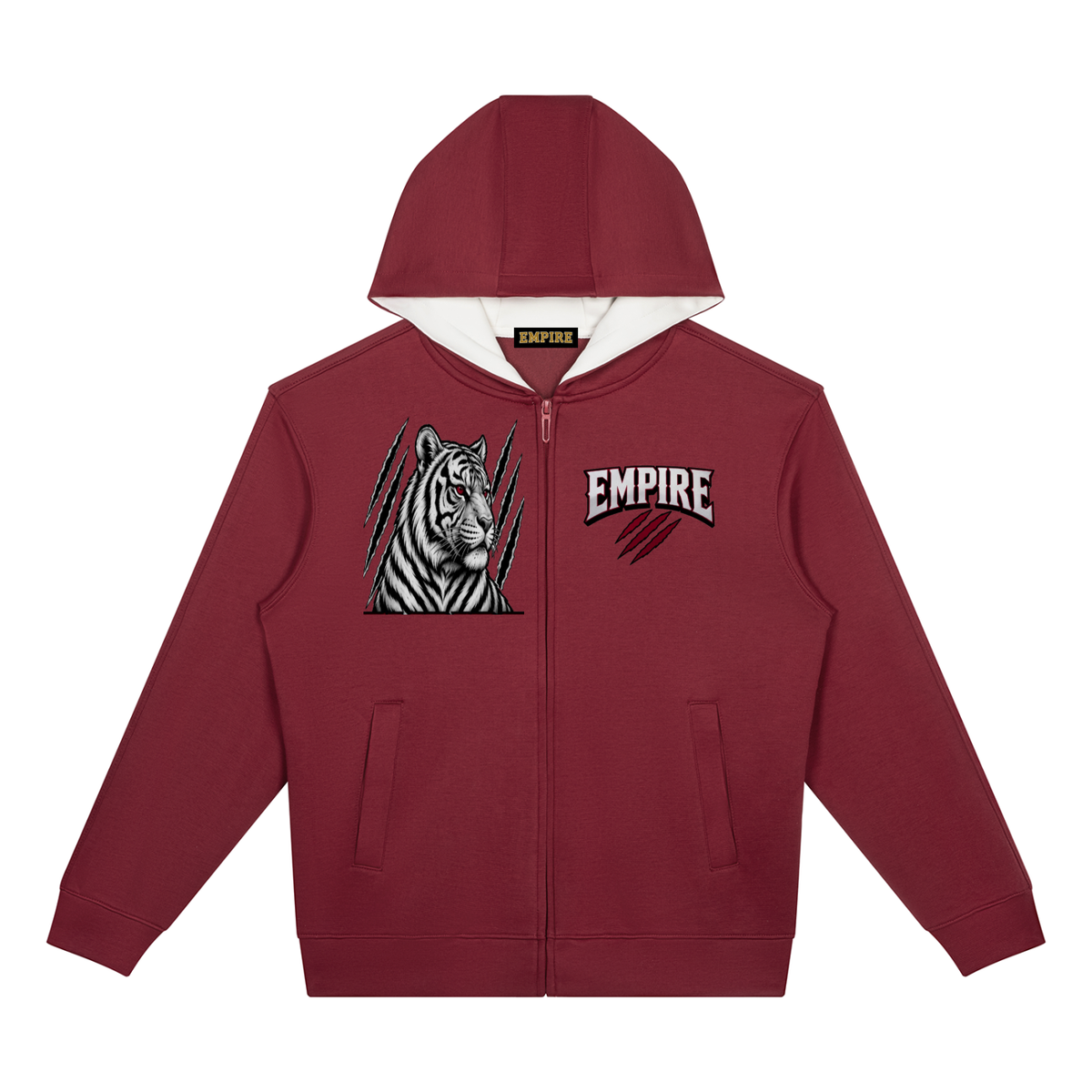 EMPIRE Men’s Drop-Shoulder Full-Zip Hoodie — Empire Iron Tiger Fragmenté