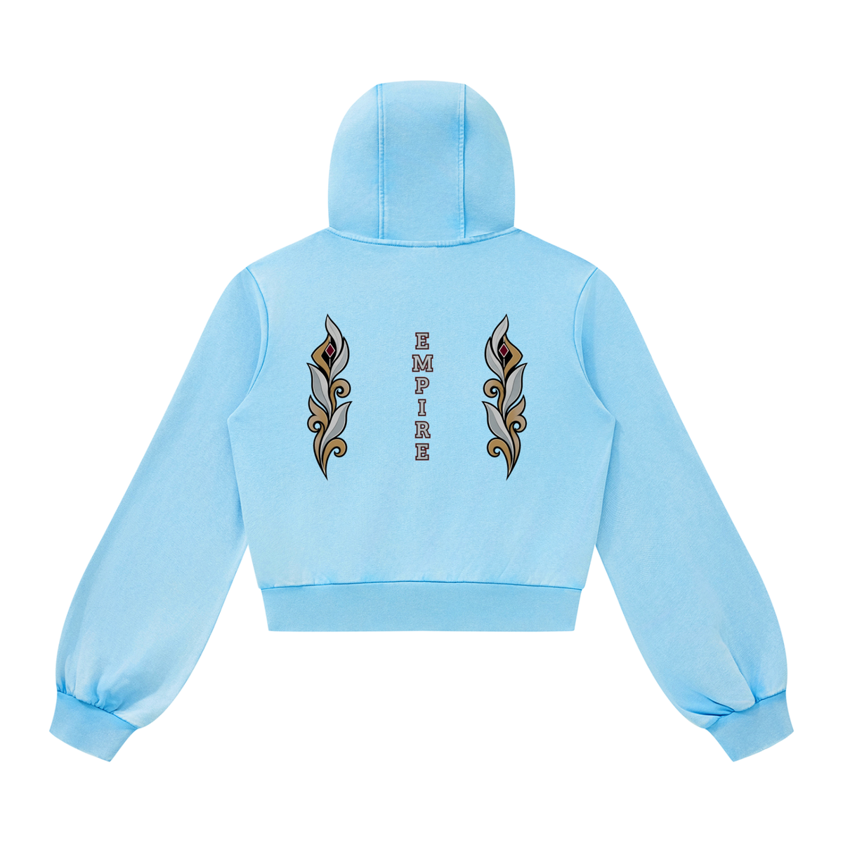 EMPIRE Women's Short Vintage-Wash Zip Hoodie — Empire Ornament