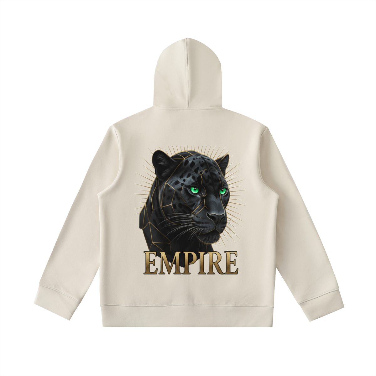 EMPIRE Men’s High-Neck Zip-Up Hoodie — Obsidian Panther