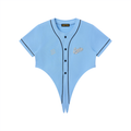 EMPIRE Women's Cropped Baseball Jersey — Silver Signature