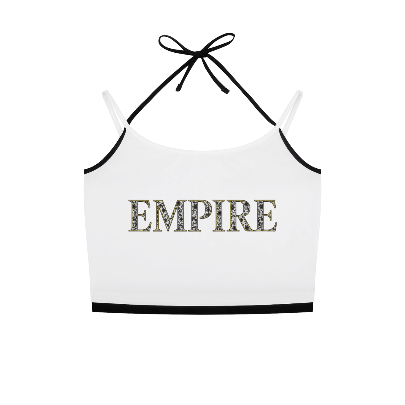 EMPIRE Contrast Binding Halter Tank Top — Premium Women's Activewear