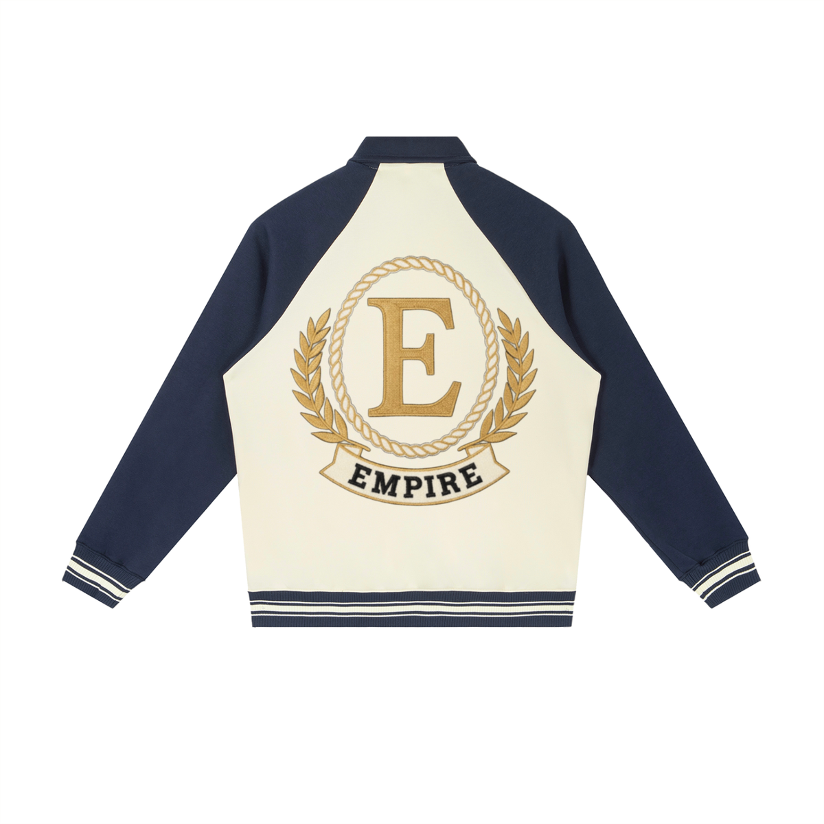 EMPIRE Men’s Contrast Raglan-Sleeve Baseball Jacket — Private Club