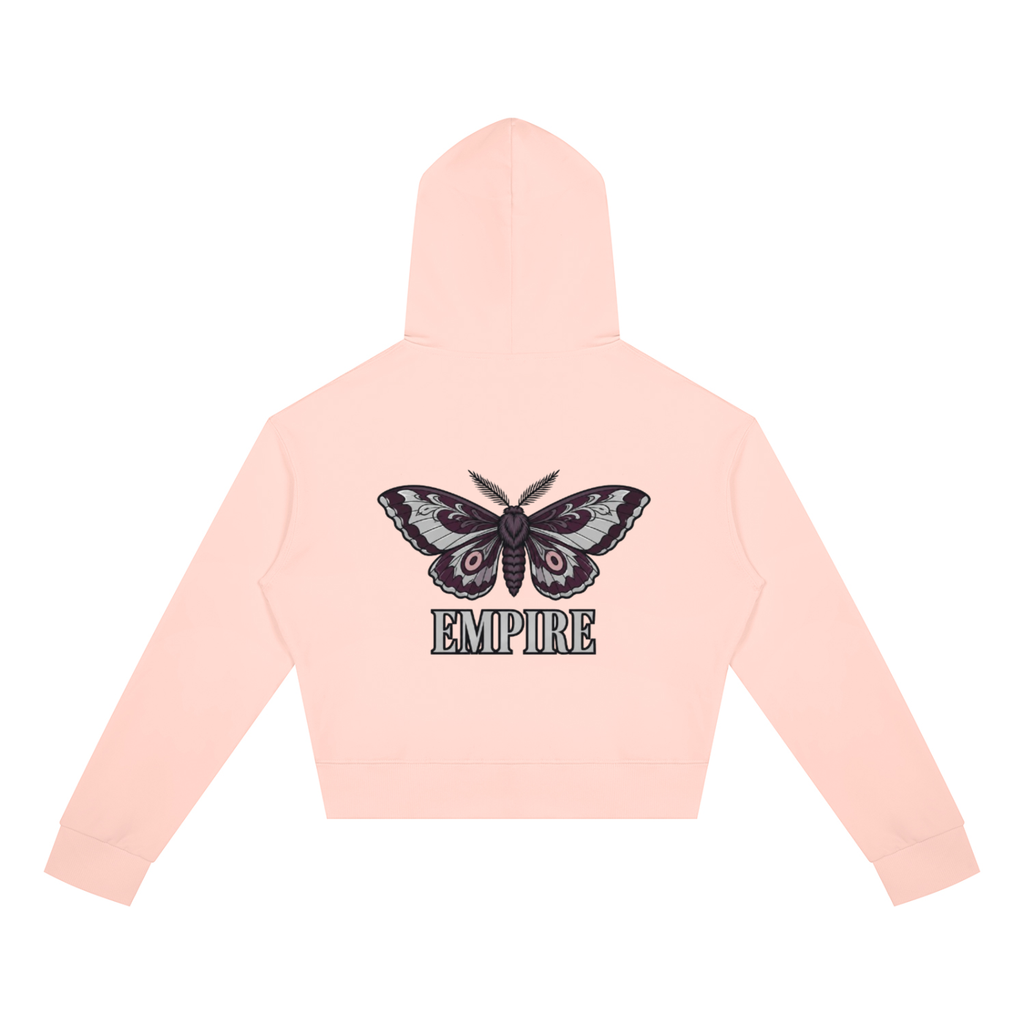 EMPIRE Women's Short Full-Zip Hoodie — Empire Velvet Moth