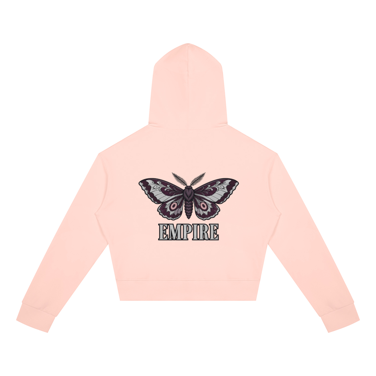 EMPIRE Women's Short Full-Zip Hoodie — Empire Velvet Moth