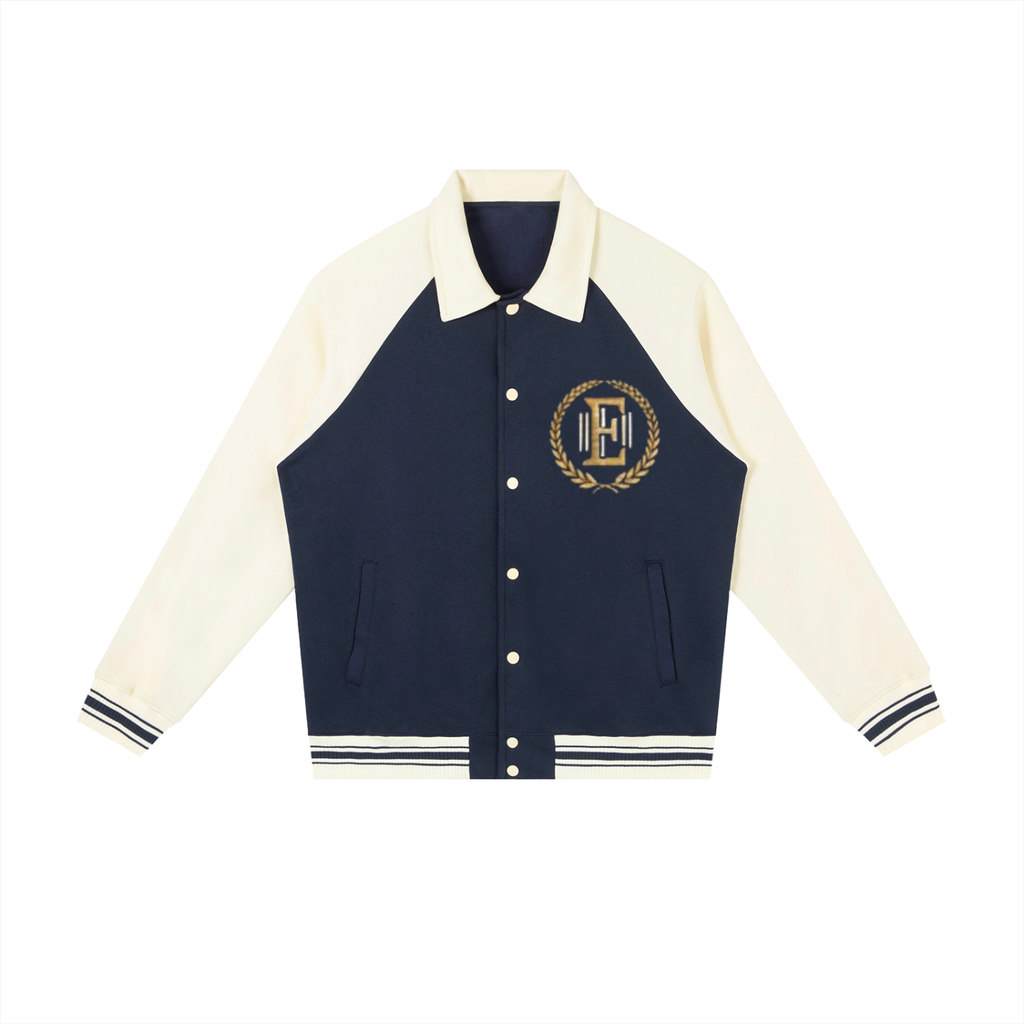 EMPIRE Men’s Contrast Raglan-Sleeve Baseball Jacket — Private Club