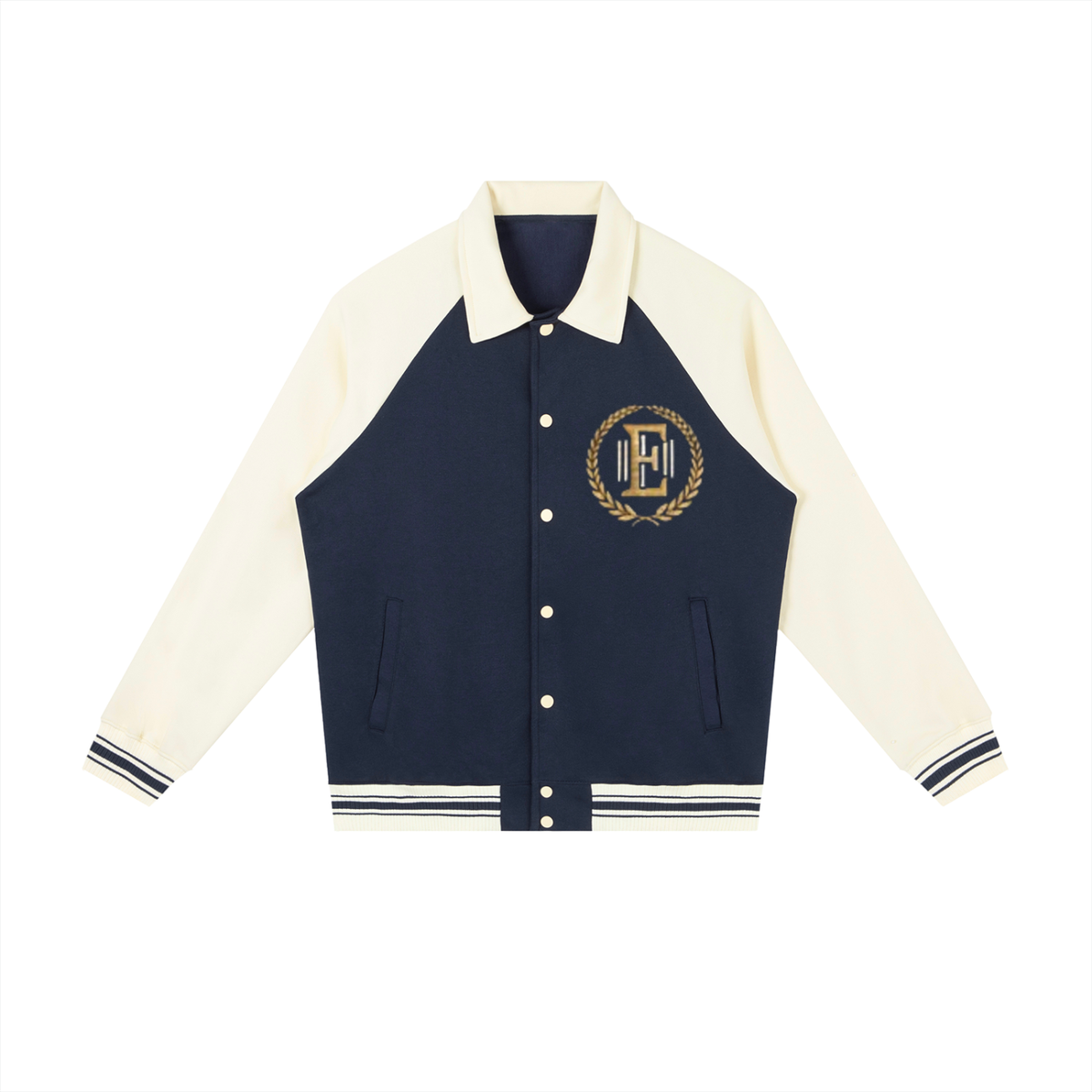 EMPIRE Men’s Contrast Raglan-Sleeve Baseball Jacket — Private Club