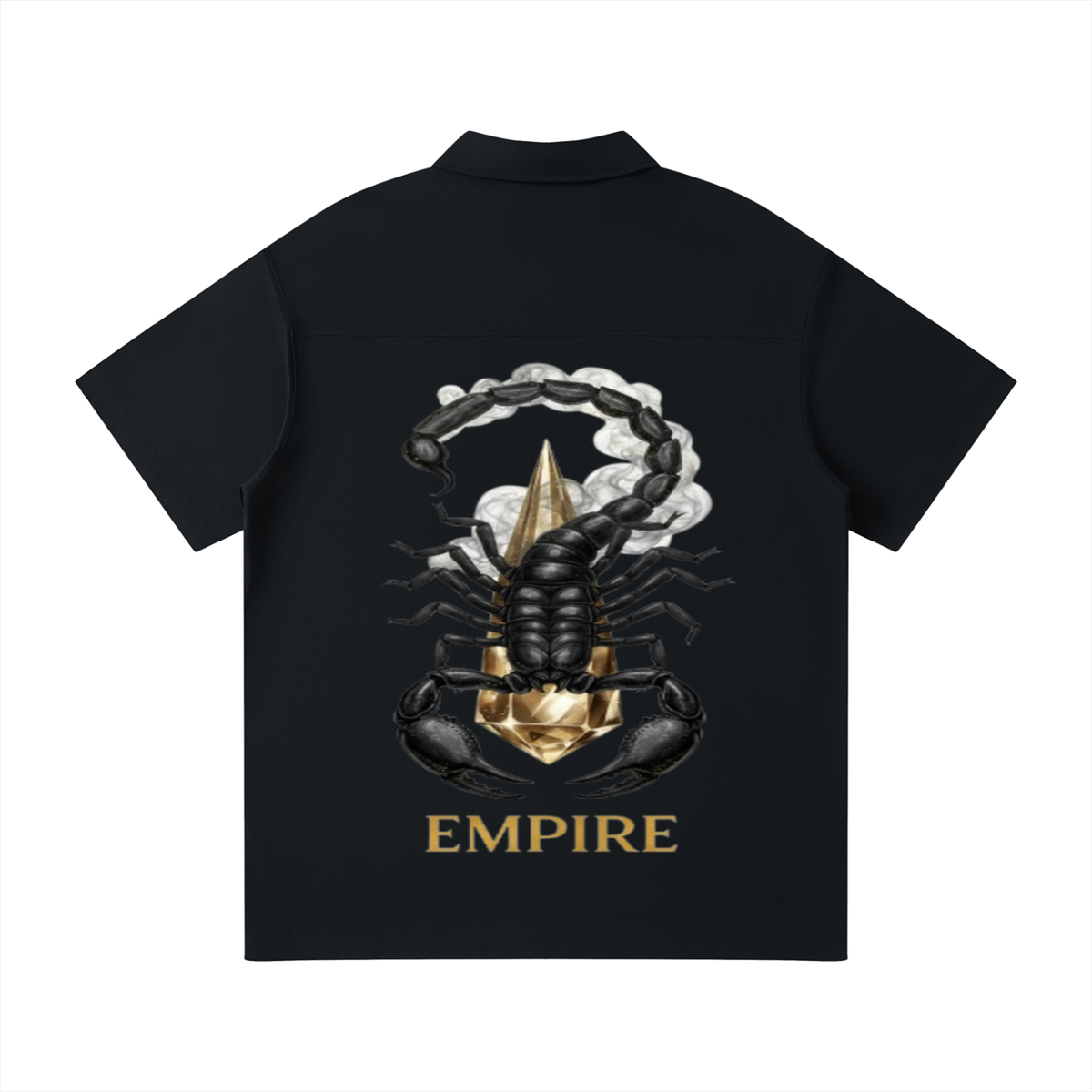EMPIRE Men’s Quarter-Zip Polo Shirt — Meteor Scorpio