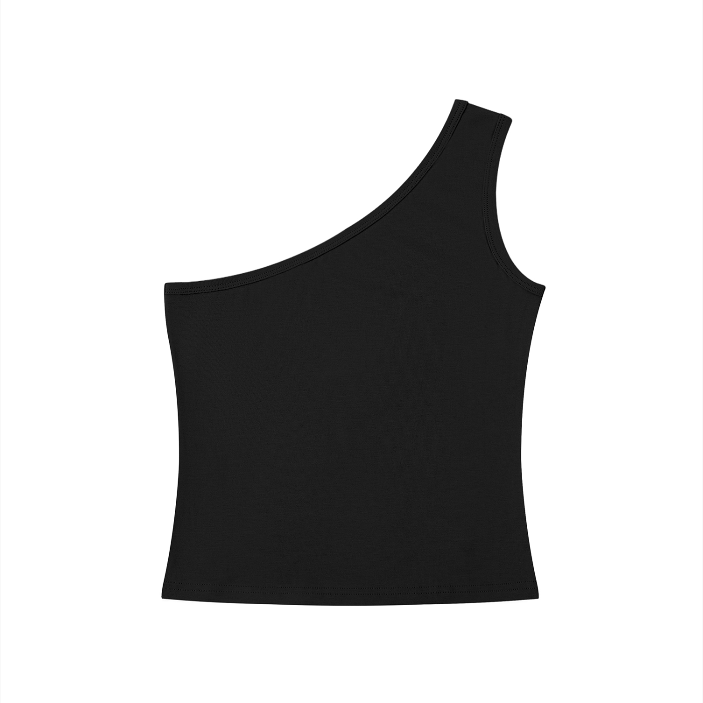 EMPIRE One-Shoulder Crop Top — Asymmetric Edge