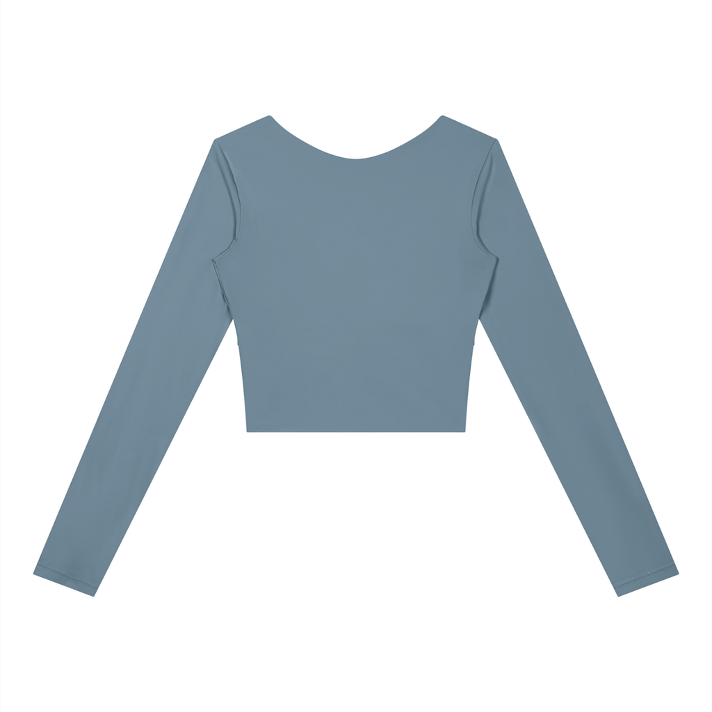EMPIRE Women's Panelled Long-Sleeve Yoga Top — Chrome Signature