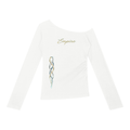EMPIRE Women's Off-Shoulder Long-Sleeve Top — Carbon Filament