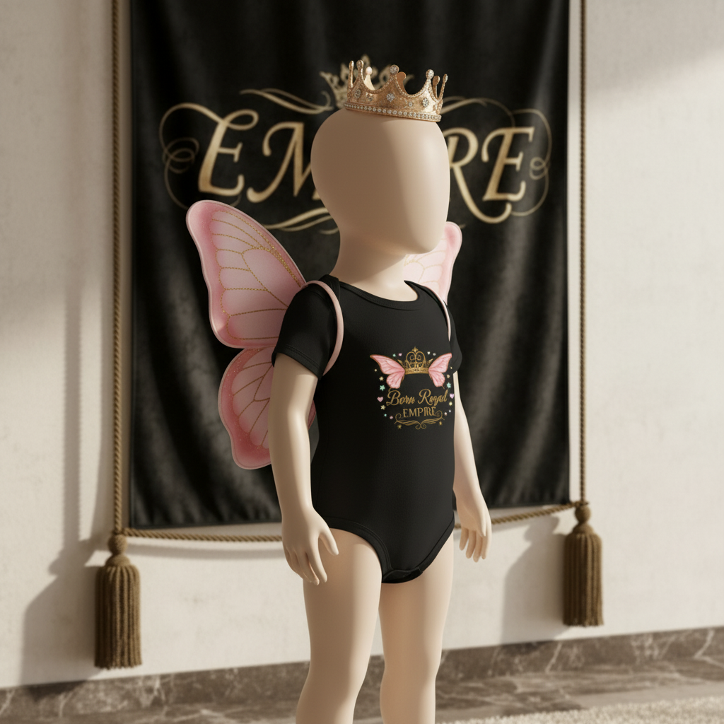 Body bébé fille Born Royal EMPIRE - Vue de profil