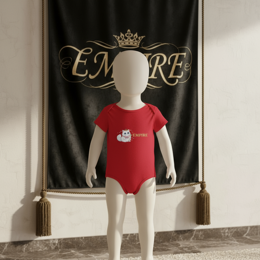 Body bébé fille EMPIRE chaton royal - Vue de face