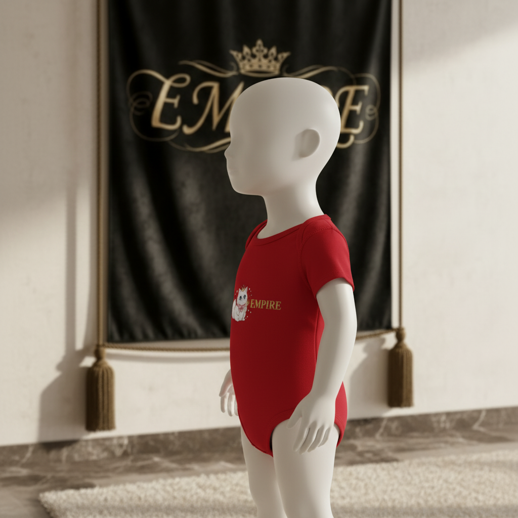 Body bébé fille EMPIRE chaton royal - Vue de profil