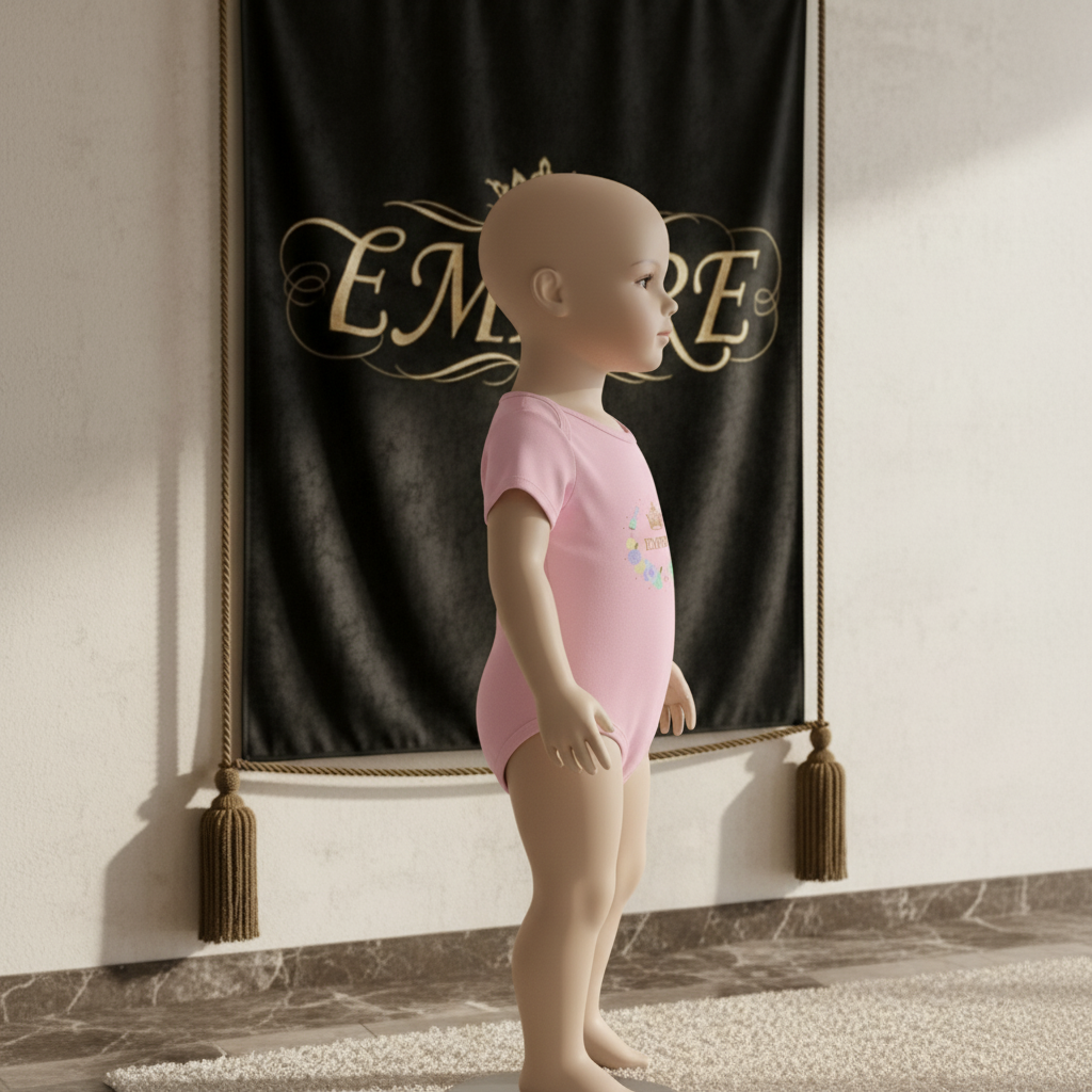 Body bébé fille EMPIRE couronne florale - Vue de profil