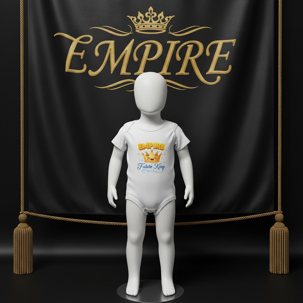Body bébé garçon EMPIRE Future King - Vue de face