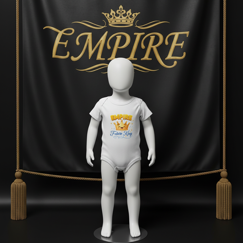 Body bébé garçon EMPIRE Future King - Vue de face
