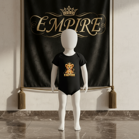 Body bébé garçon EMPIRE lionceau royal - Vue de face