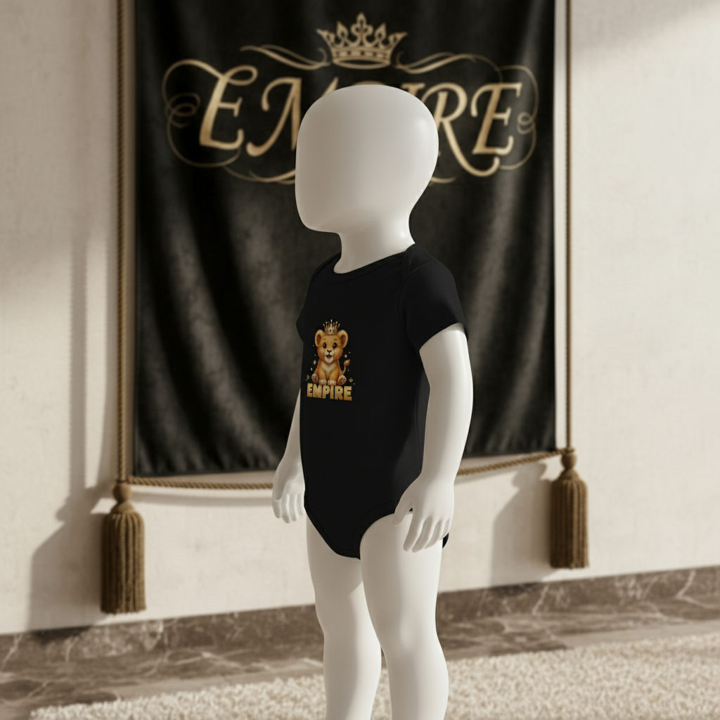 Body bébé garçon EMPIRE lionceau royal - Vue de profil