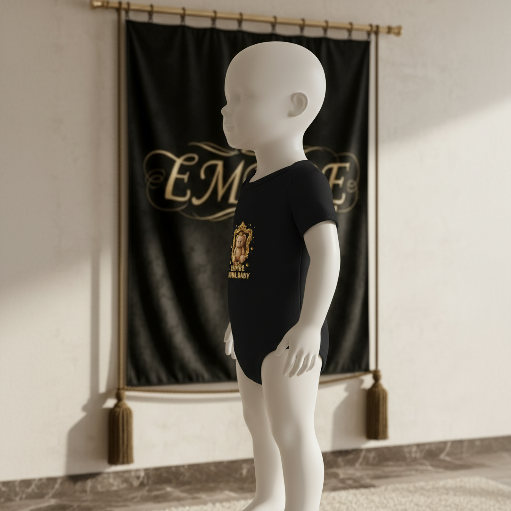 Body bébé garçon EMPIRE ROYAL BABY - Vue de profil