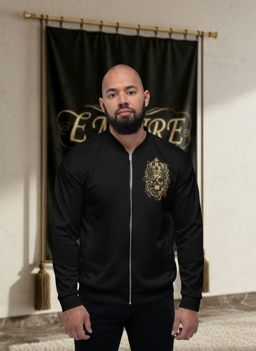 Bomber noir EMPIRE homme v3 vue face