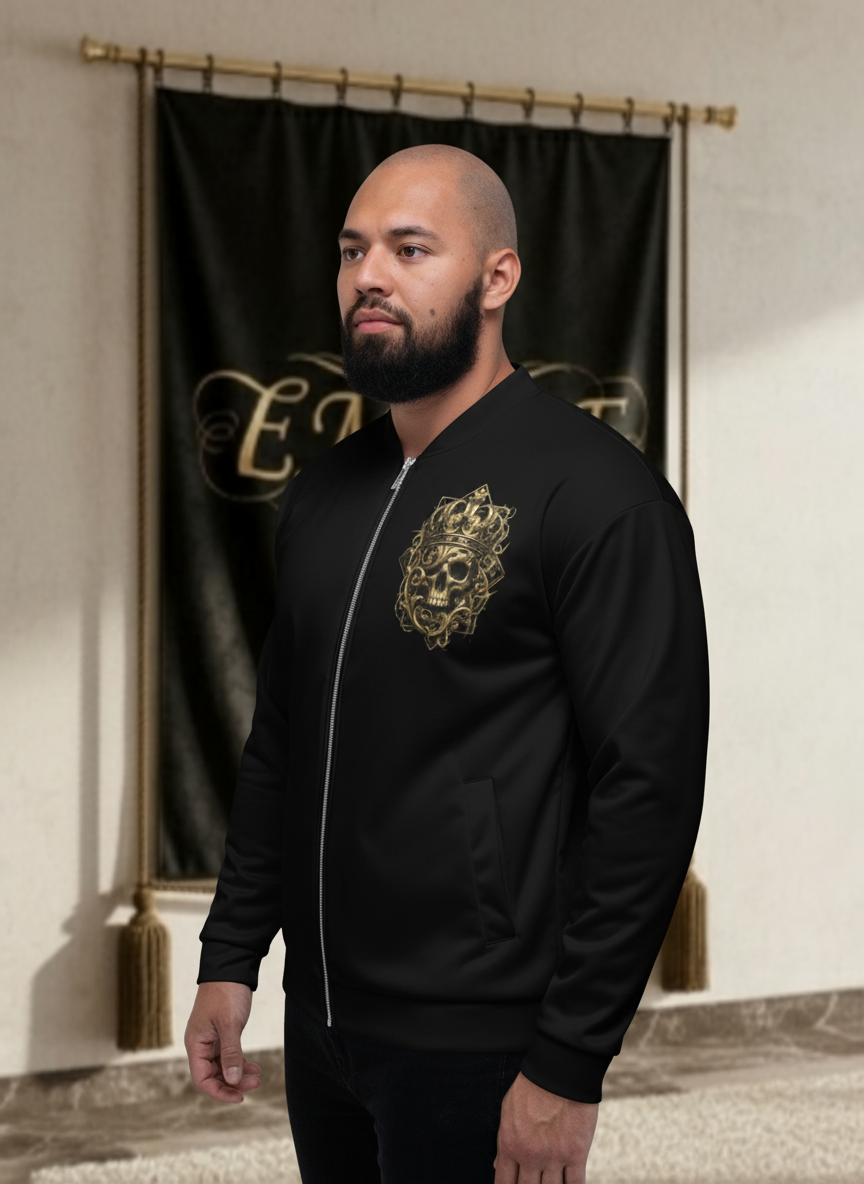Bomber noir EMPIRE homme v3 vue profil