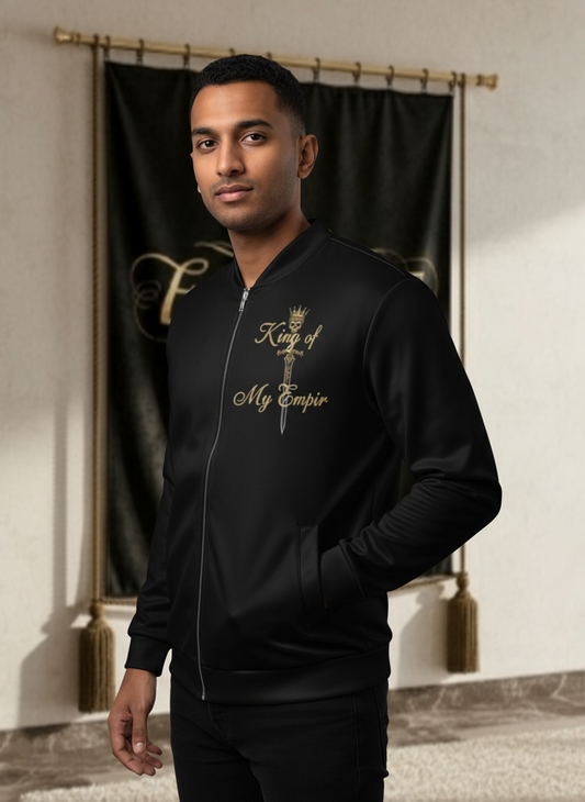 Bomber noir EMPIRE homme vue profil