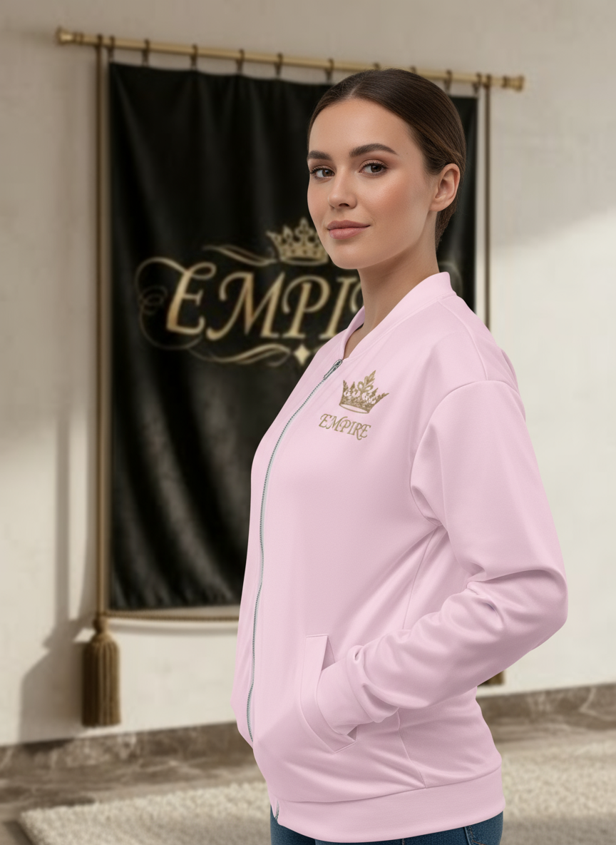 Bomber rose EMPIRE femme vue profil