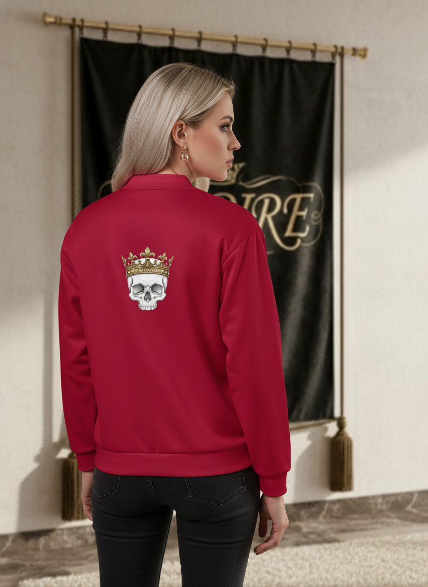 Bomber rouge EMPIRE femme vue dos