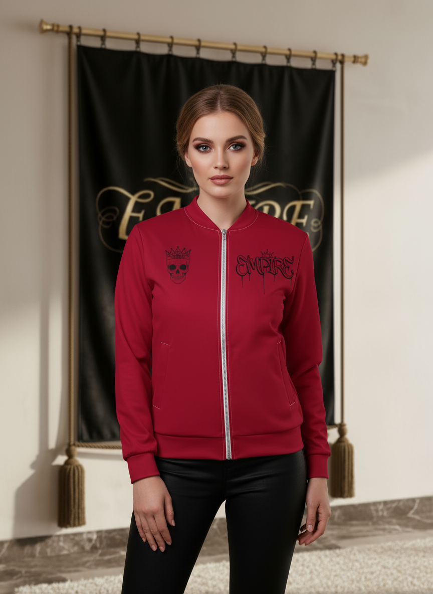 Bomber rouge EMPIRE femme vue face