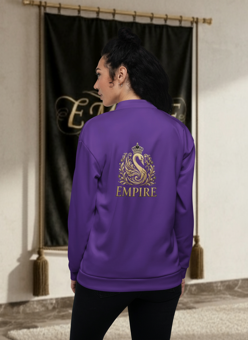 Bomber violet EMPIRE femme vue dos