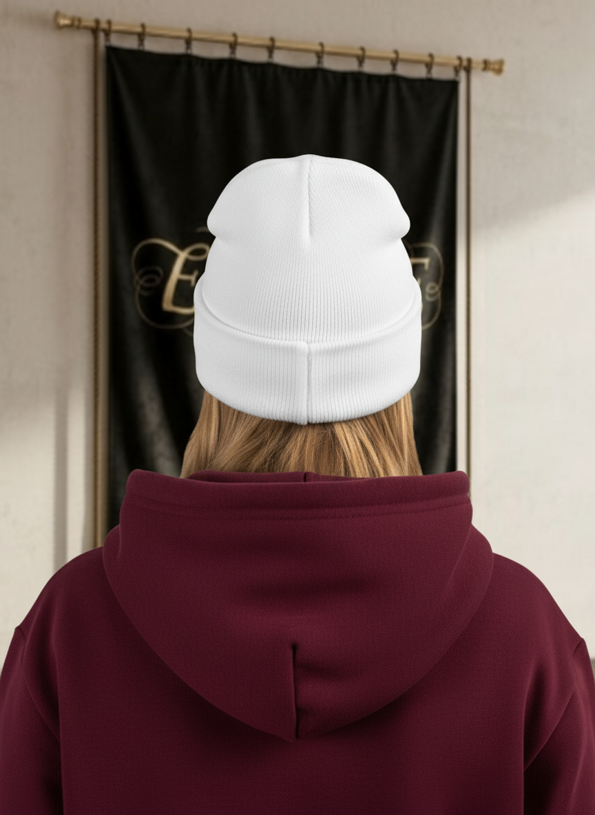 Bonnet EMPIRE femme blanc - Vue de dos