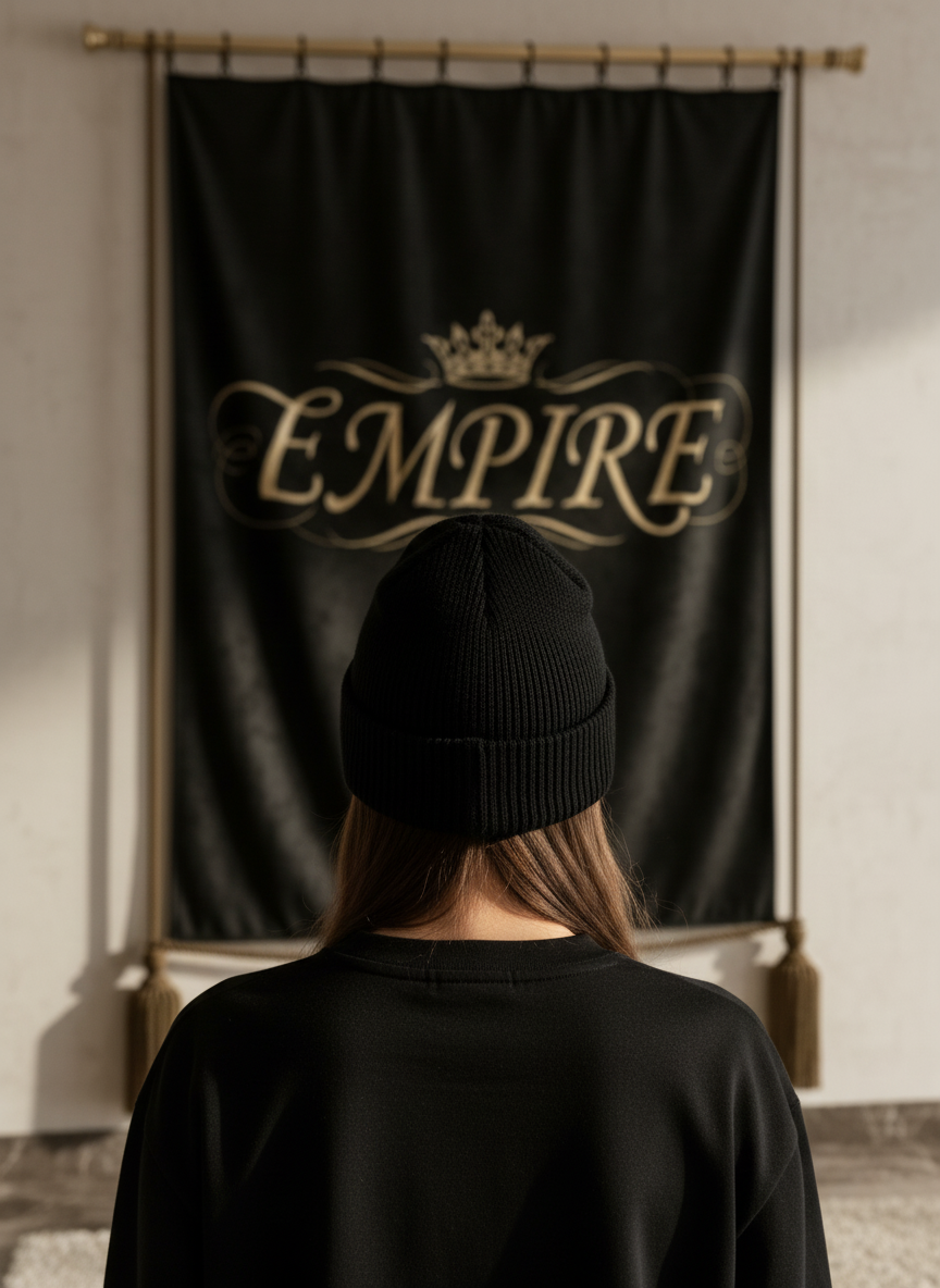 Bonnet EMPIRE femme noir - Vue de dos