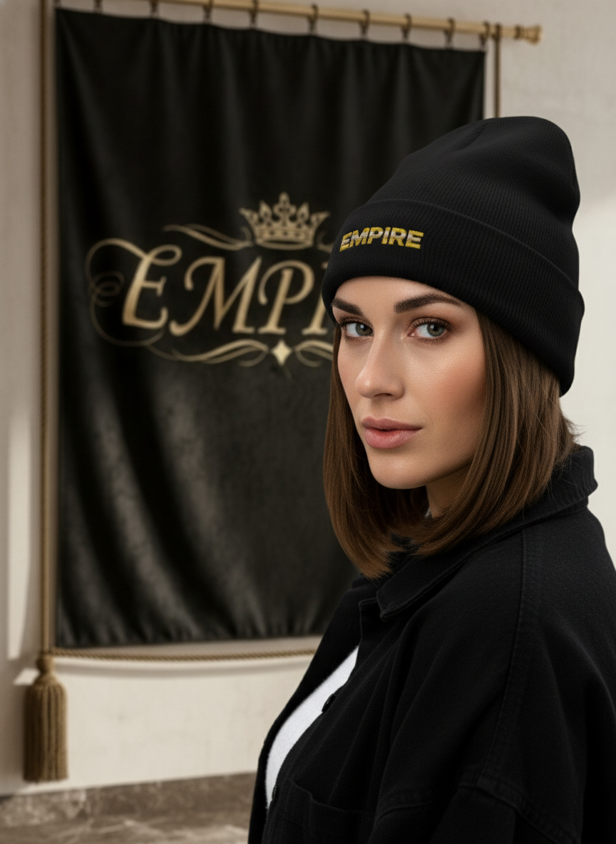 Bonnet EMPIRE femme noir - Vue de face