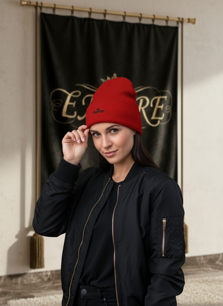 Bonnet EMPIRE femme rouge - Vue de face