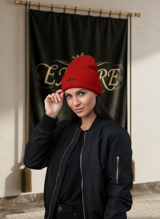 Bonnet EMPIRE femme rouge - Vue de face