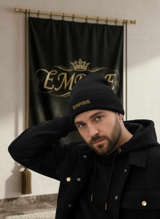Bonnet EMPIRE noir - Vue de face