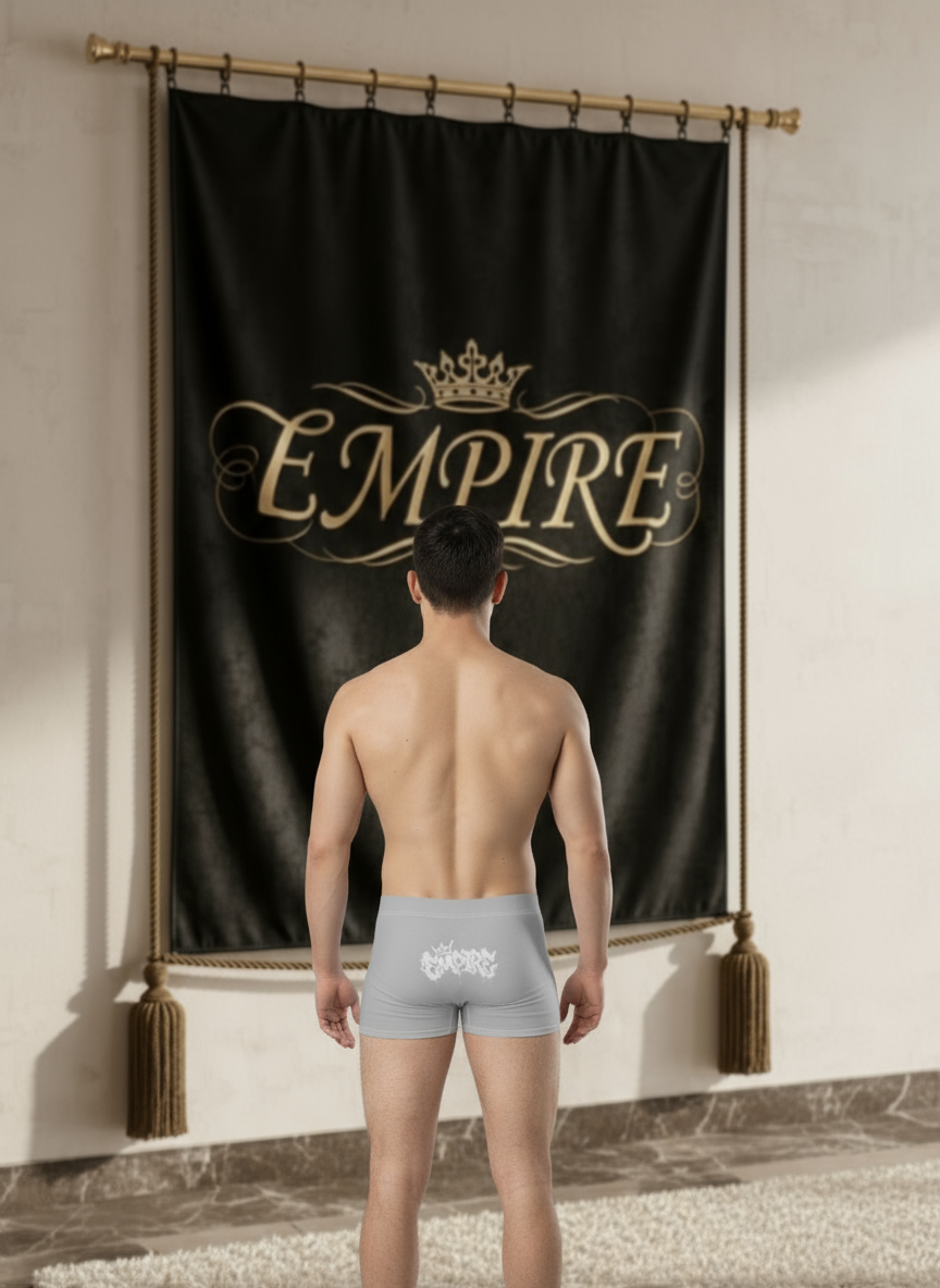 Boxer EMPIRE gris homme - Vue de dos