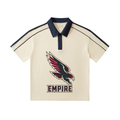 EMPIRE Men’s Contrast-Collar Short-Sleeve Polo — Falcon Strike