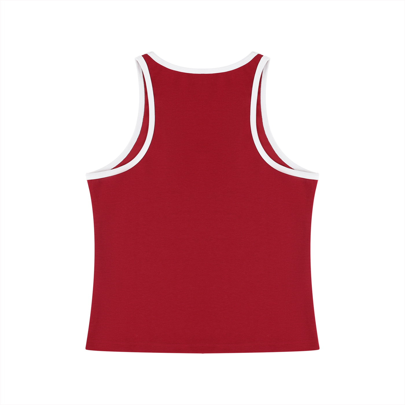 EMPIRE Color Block Cropped Tank Top — Bold Contrast