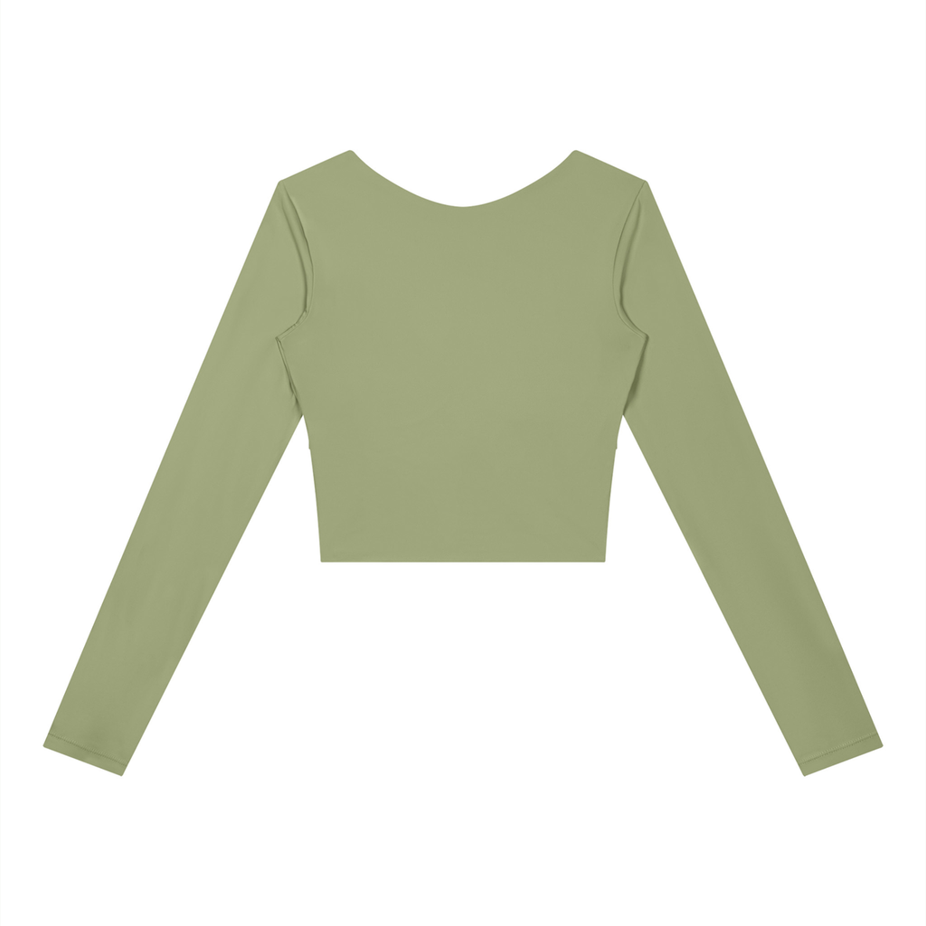 EMPIRE Women's Panelled Long-Sleeve Yoga Top — Chrome Signature