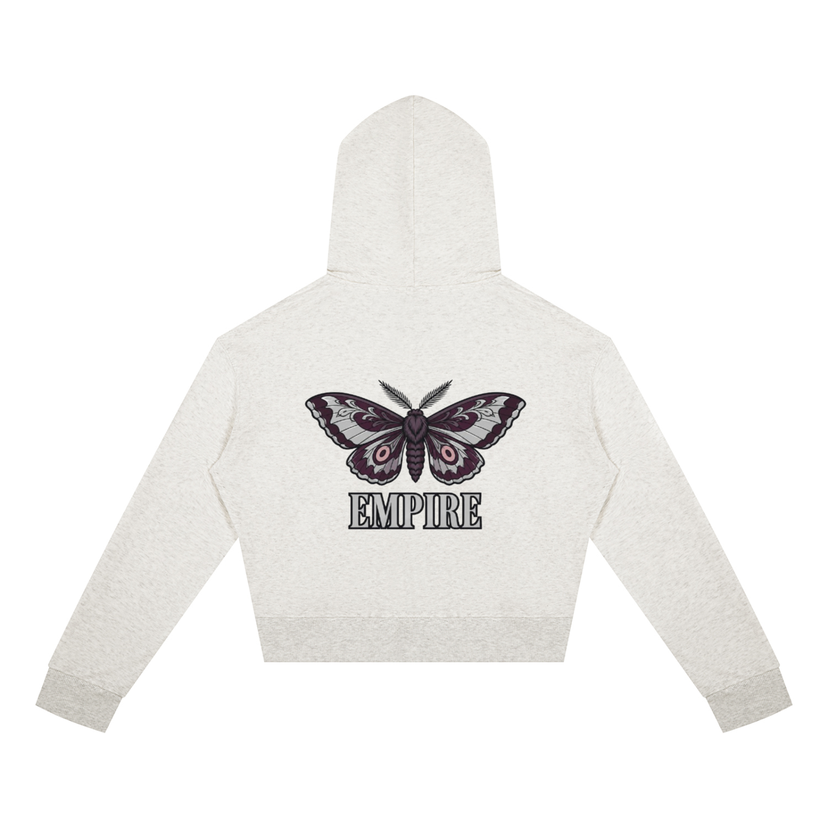 EMPIRE Women's Short Full-Zip Hoodie — Empire Velvet Moth