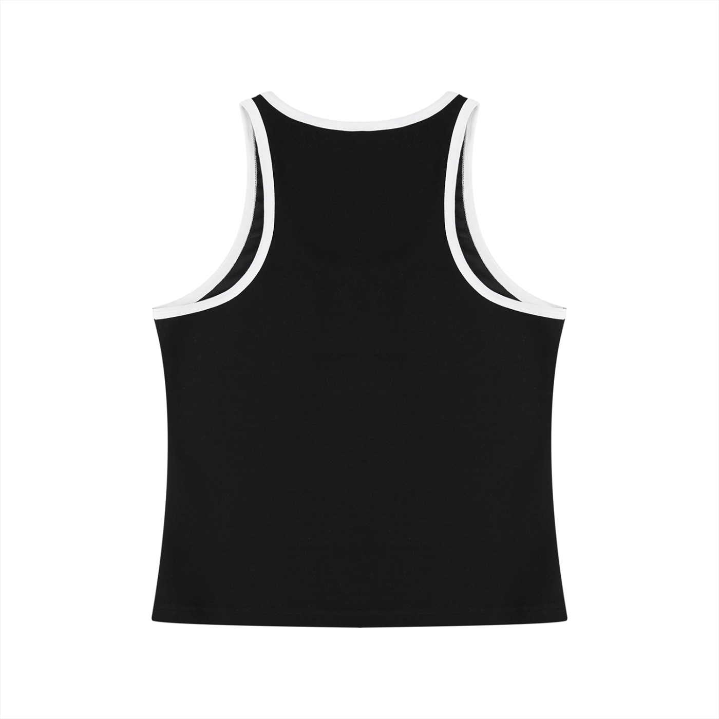 EMPIRE Color Block Cropped Tank Top — Bold Contrast