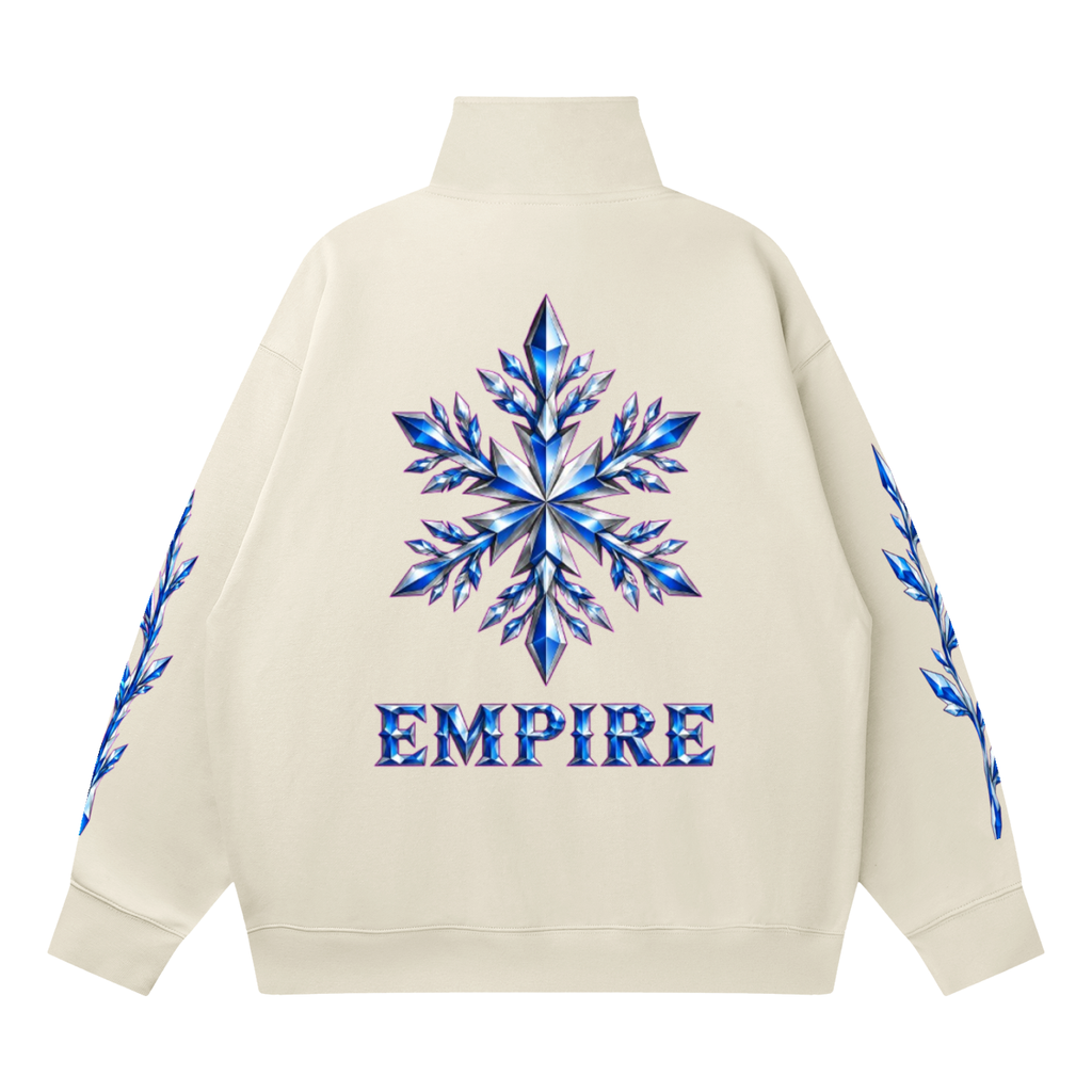 EMPIRE Women's Quarter-Zip Drop-Shoulder Sweatshirt — Empire Givre