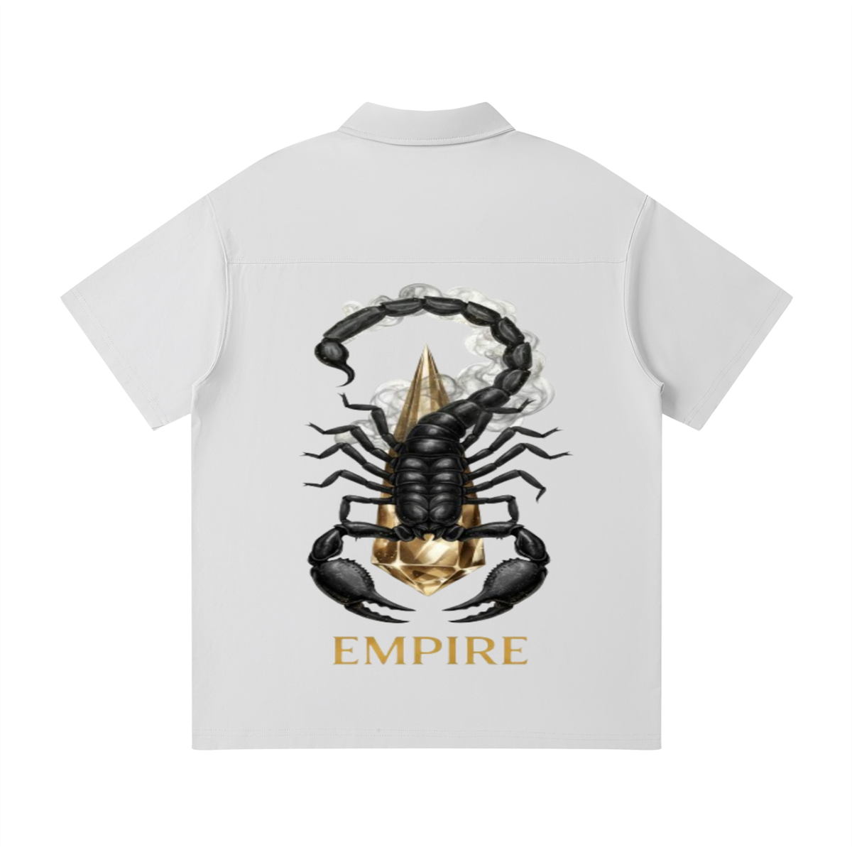 EMPIRE Men’s Quarter-Zip Polo Shirt — Meteor Scorpio