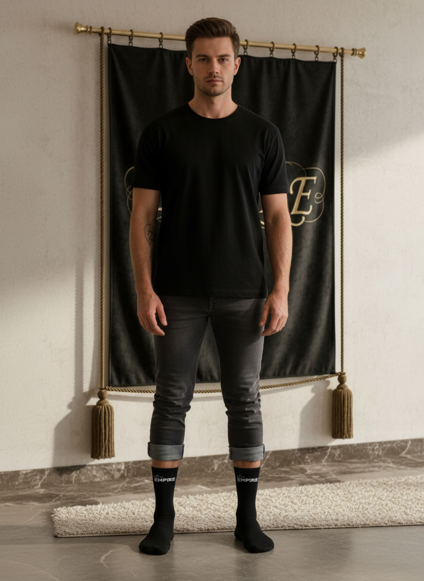 Chaussettes noires EMPIRE vue face